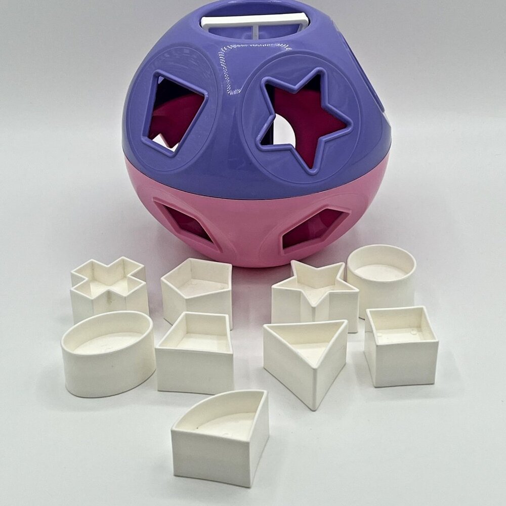 Tupperware Shape O Ball Toy Shape Sorter 9 Shape Purple Pink